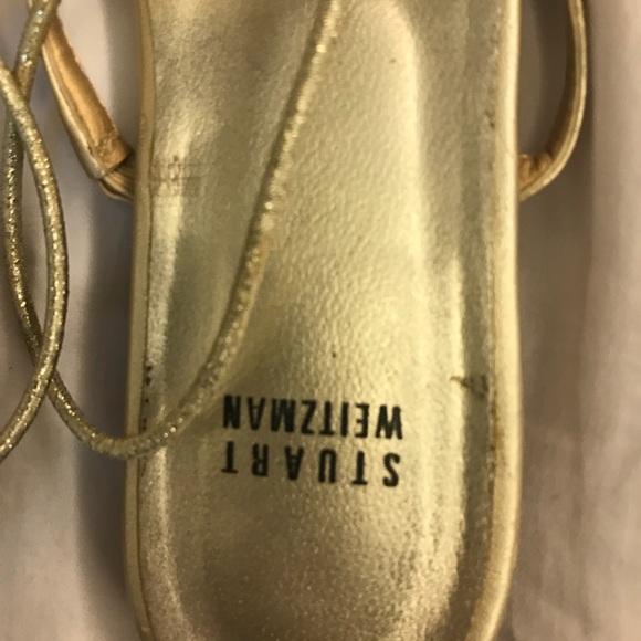 Stuart weitzman gold sandals size 7.5 - Picture 2 of 5